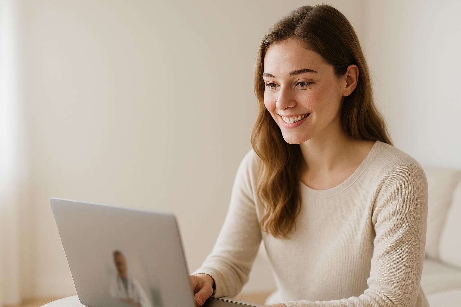 A video consultation between a patient and a surgeon